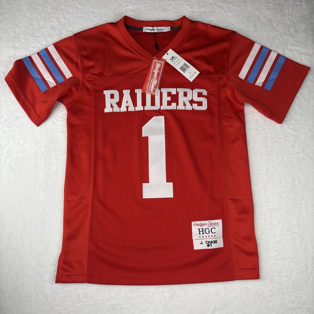 Headgear Classics Jamarr Chase Raiders High School Football Jersey Small Red